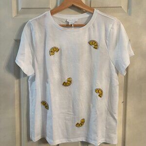 Cynthia Rowley - T-Shirt - NWT Beaded Lemon Slice Design - NWT